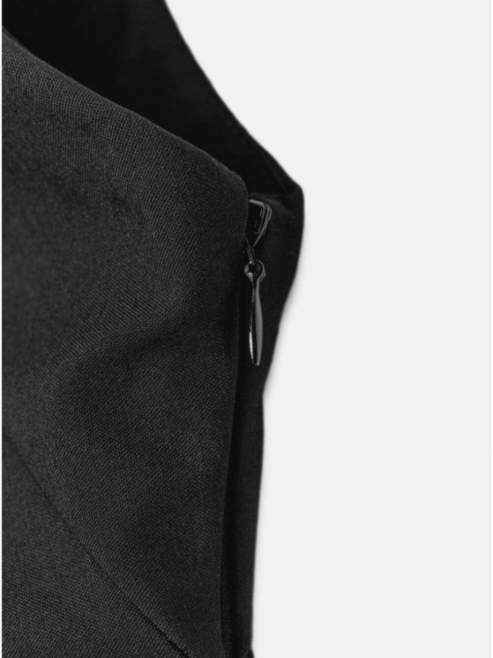 ZARA Stitched Knot Top Black NWT Size S High Neck Asymmetrical - Picture 10 of 16